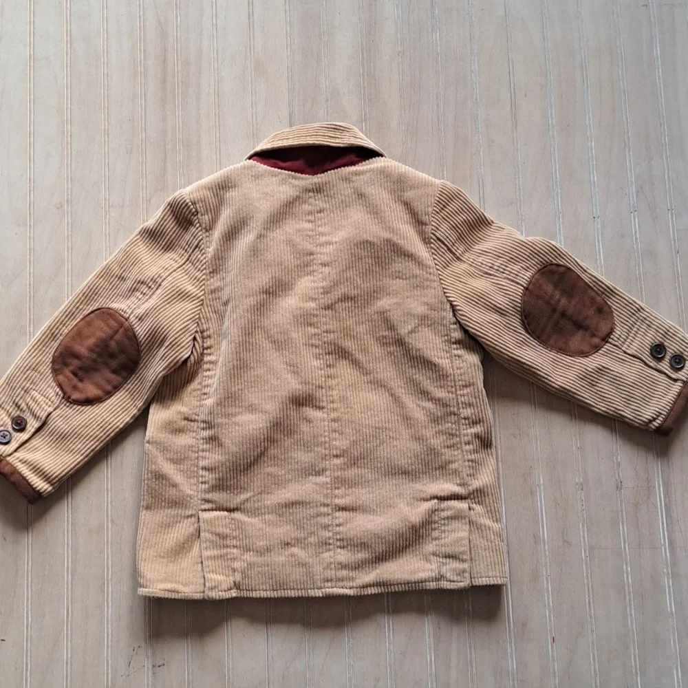 Baby Gap Toddler Tan Corduroy Blazer Jacket Elbow Patch Classic Vintage Preppy - Picture 8 of 11